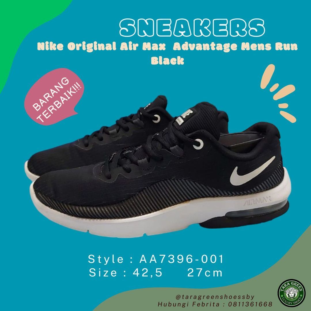 Sepatu Nike Original Air Max Advantage Mens Run Black AA7396 001