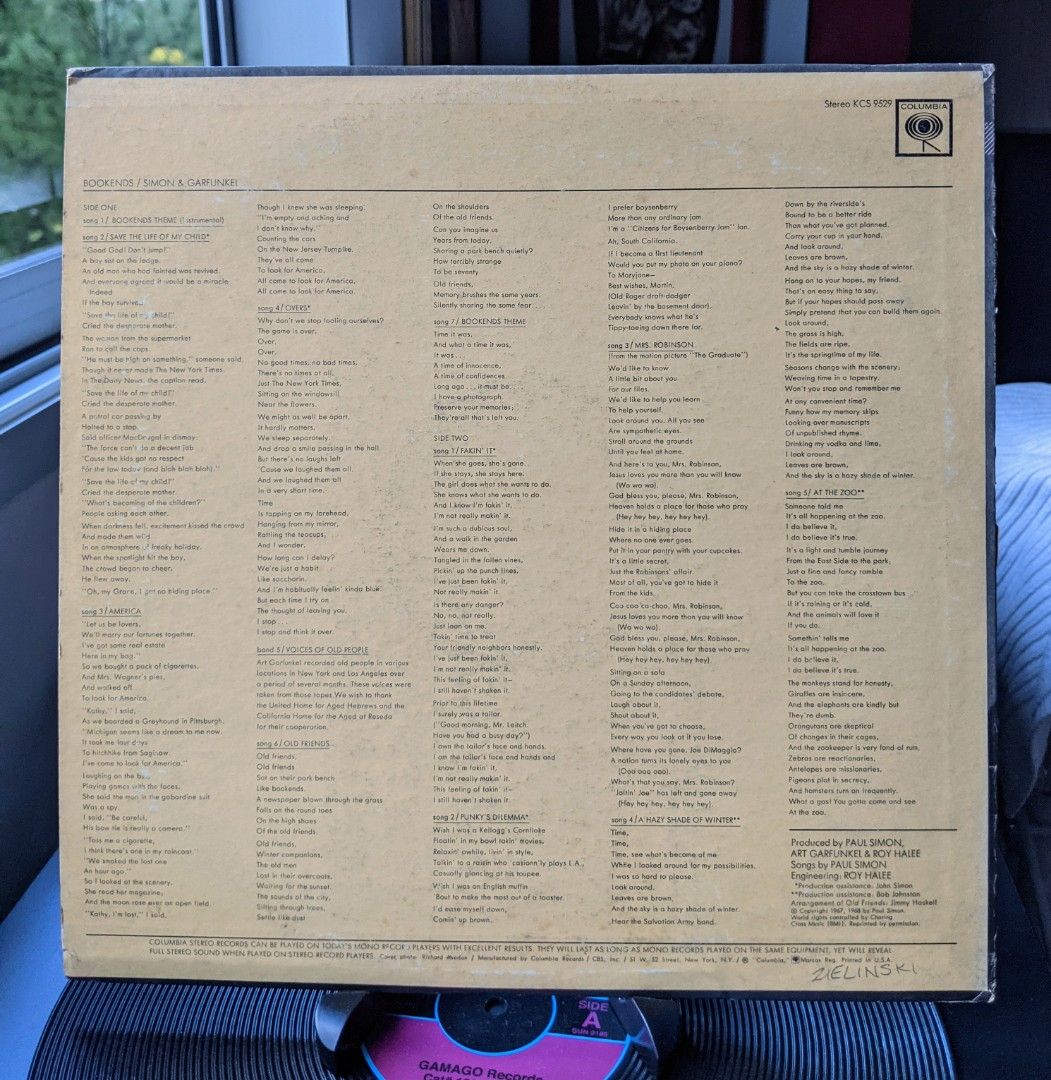 Simon & Garfunkel Bookends LP, Hobbies & Toys, Music & Media, Vinyls on Carousell