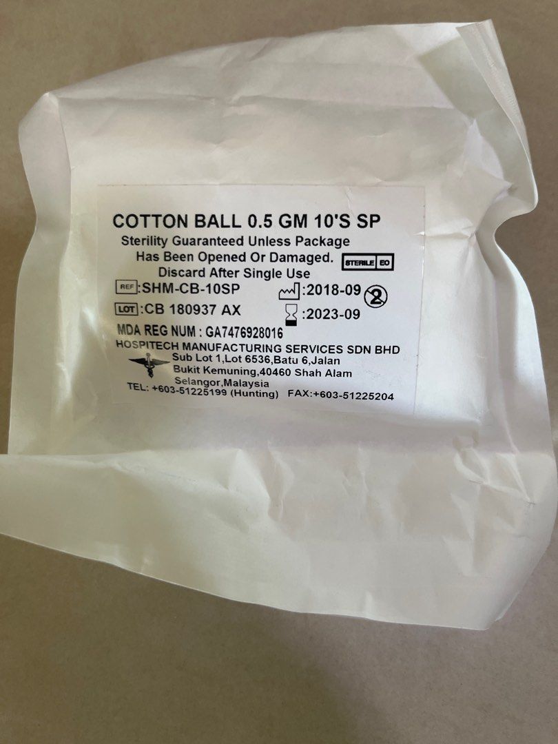 Sterile Cotton balls, Health & Nutrition, Medical Supplies & Tools on