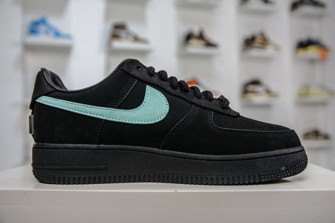 Nike air force black and turquoise discount