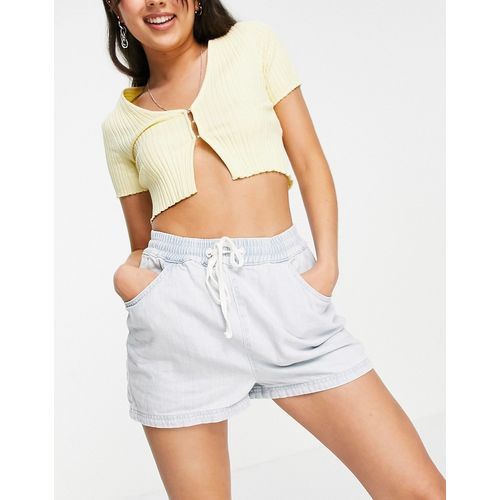 Topshop white outlet denim shorts