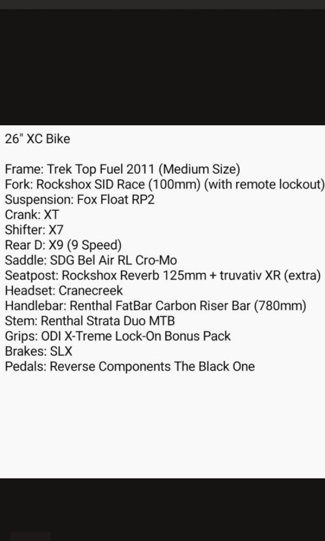 Trek top fuel size chart outlet