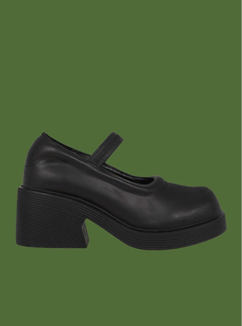 Unif Daf Mary Janes Black Platform Heels Shoes, 女裝, 鞋, 高跟鞋 - Carousell