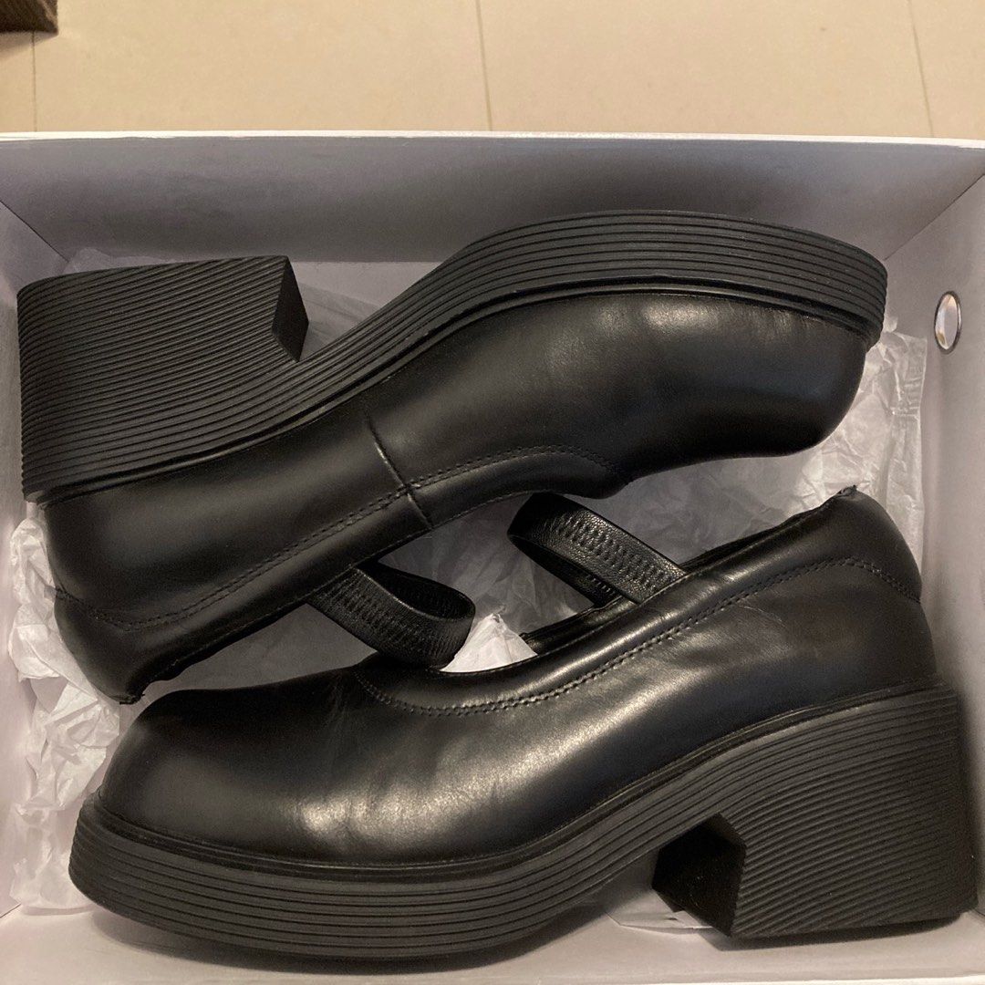 Unif Daf Mary Janes Black Platform Heels Shoes, 女裝, 鞋, 高跟鞋 - Carousell