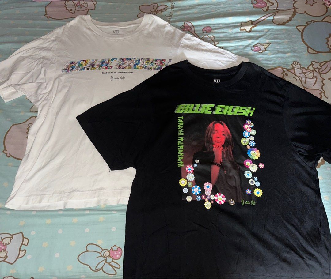 Uniqlo 村上隆x billie eilish tee 兩件, 女裝, 上衣, T-shirt - Carousell