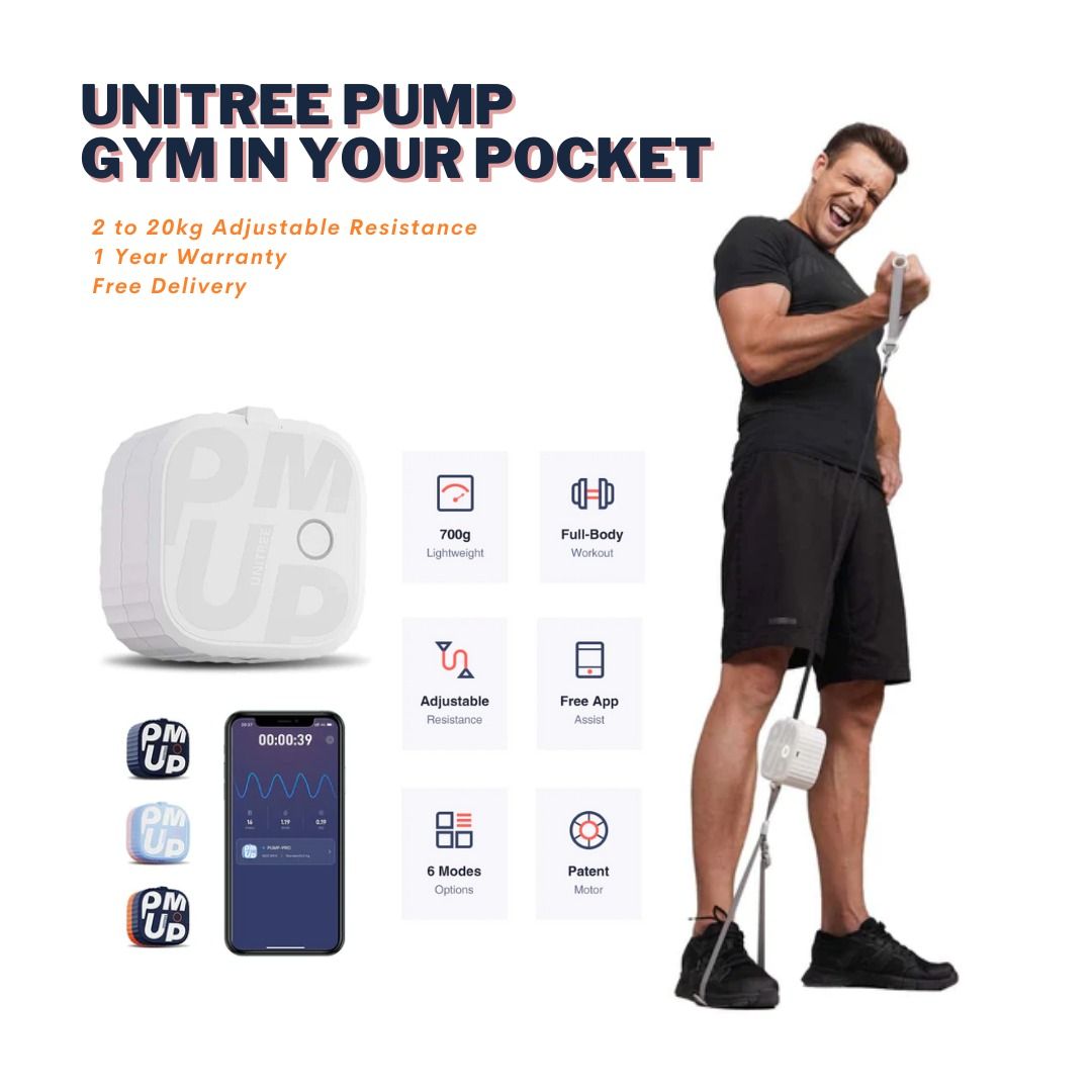 Unitree PUMP: The Smallest Smart Home Gym, Motor-Powered All-In-One Po