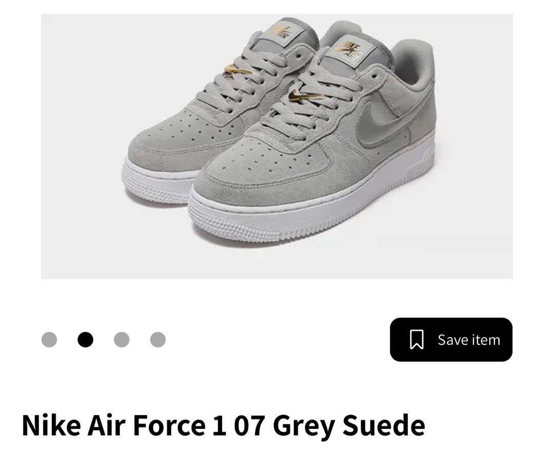 mens nike air force 1 grey suede