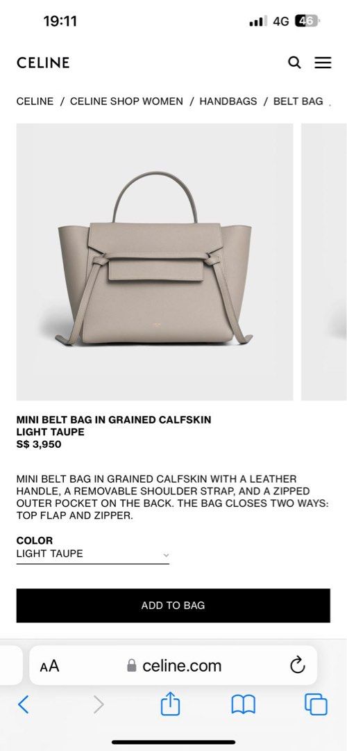 Celine belt bag used discount