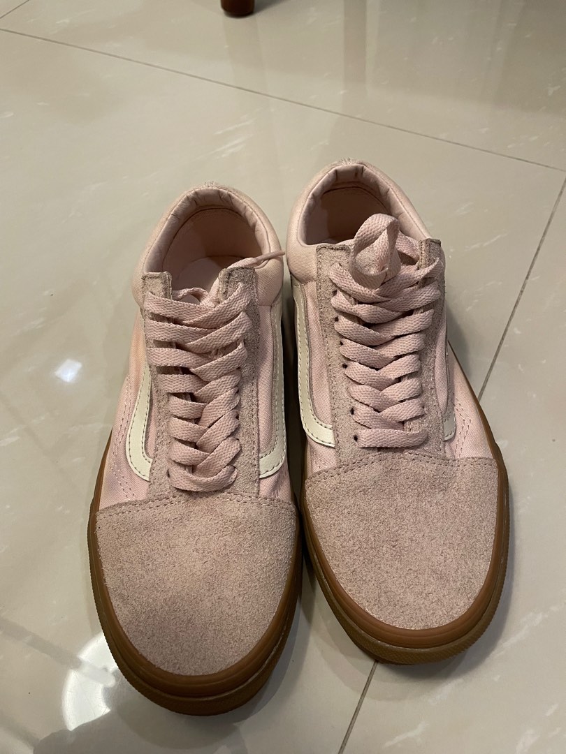 Vans old skool unisex trainers in pink suede store