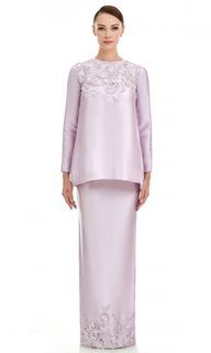 WANZAR - Soleen Kurung in Glossy Purple