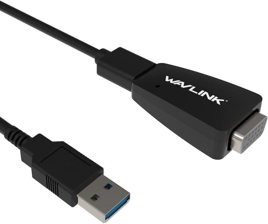 WAVLINK USB to VGA Adapter, USB 3.0/2.0 to VGA Adapter, 1080P Video