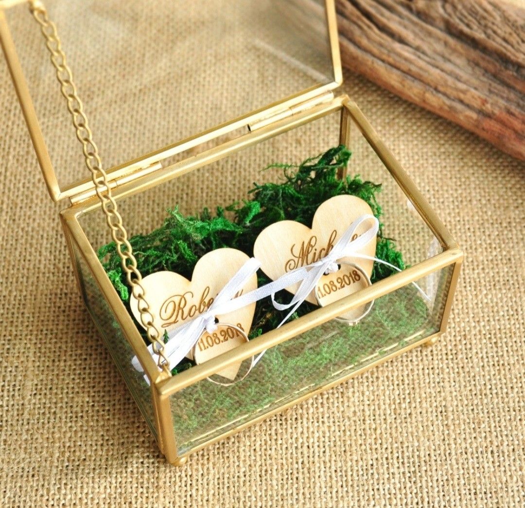 Wedding ring holder box on sale