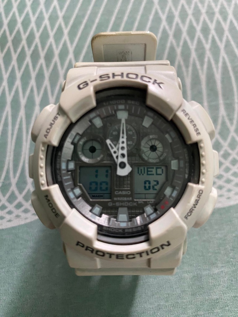 White G Shock G100-LG, Men's Fashion, Watches & Accessories, Watches on ...
