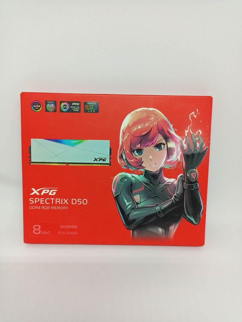 XPG D50 Spectrix RGB 16GB (8x2) DDR4 3200mhz White - Last Stock ...
