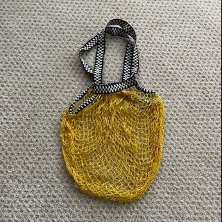Yellow Market Net Tote Bag