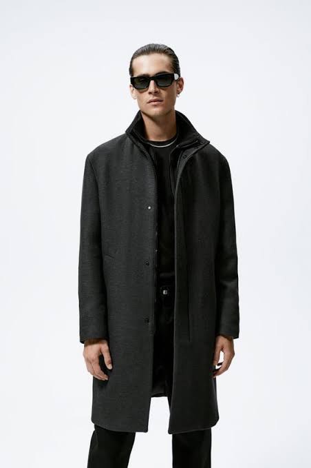 Zara combination collar coat clearance