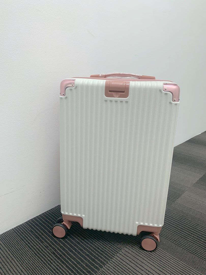 20” cabin Luggage pink/white, Hobbies & Toys, Travel, Luggage on Carousell