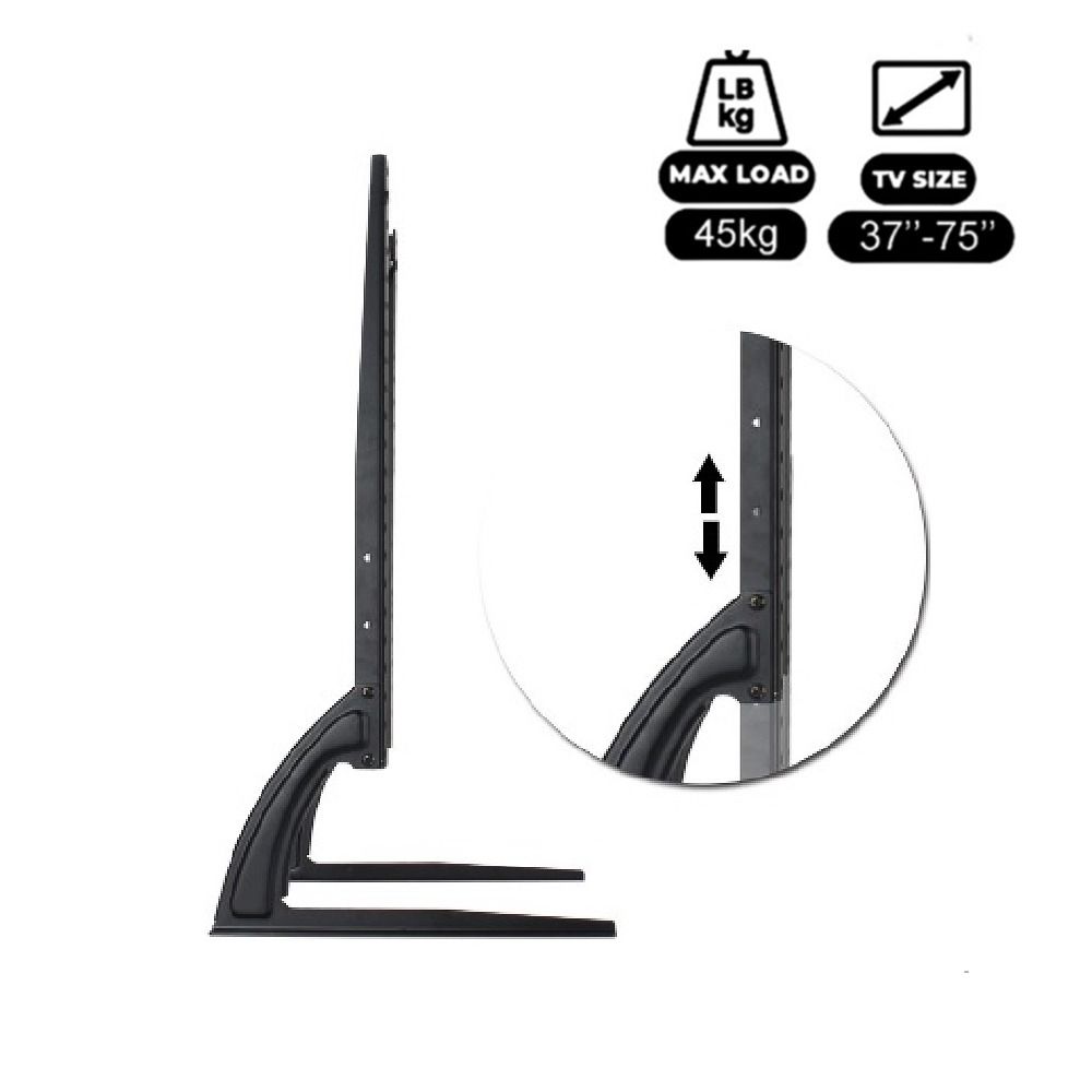 3775 Inch Adjustable TV Stand Tabletop Mount Universal Max 45KG Leg