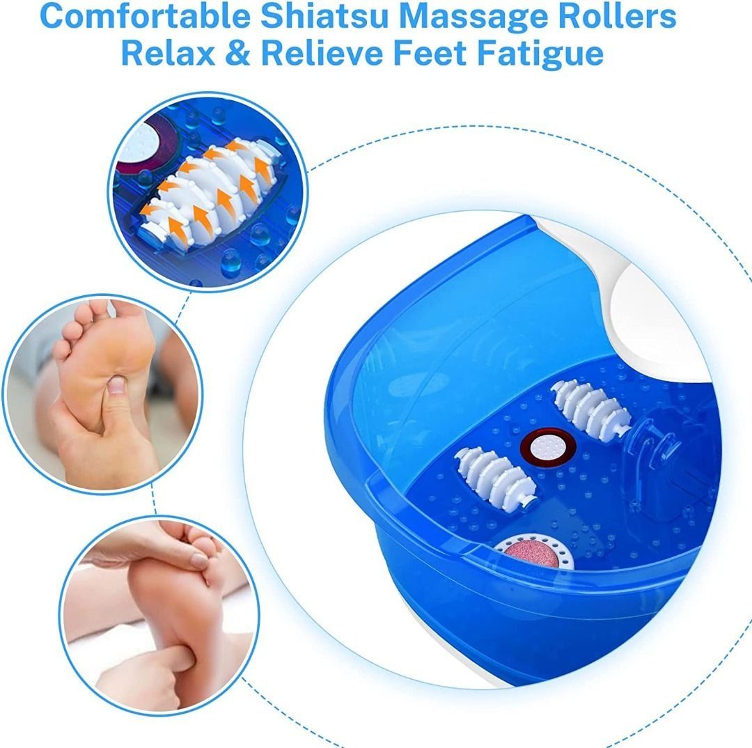 [3895] Misiki Foot Bath Spa with Heat and Massage, Pedicure Foot soak