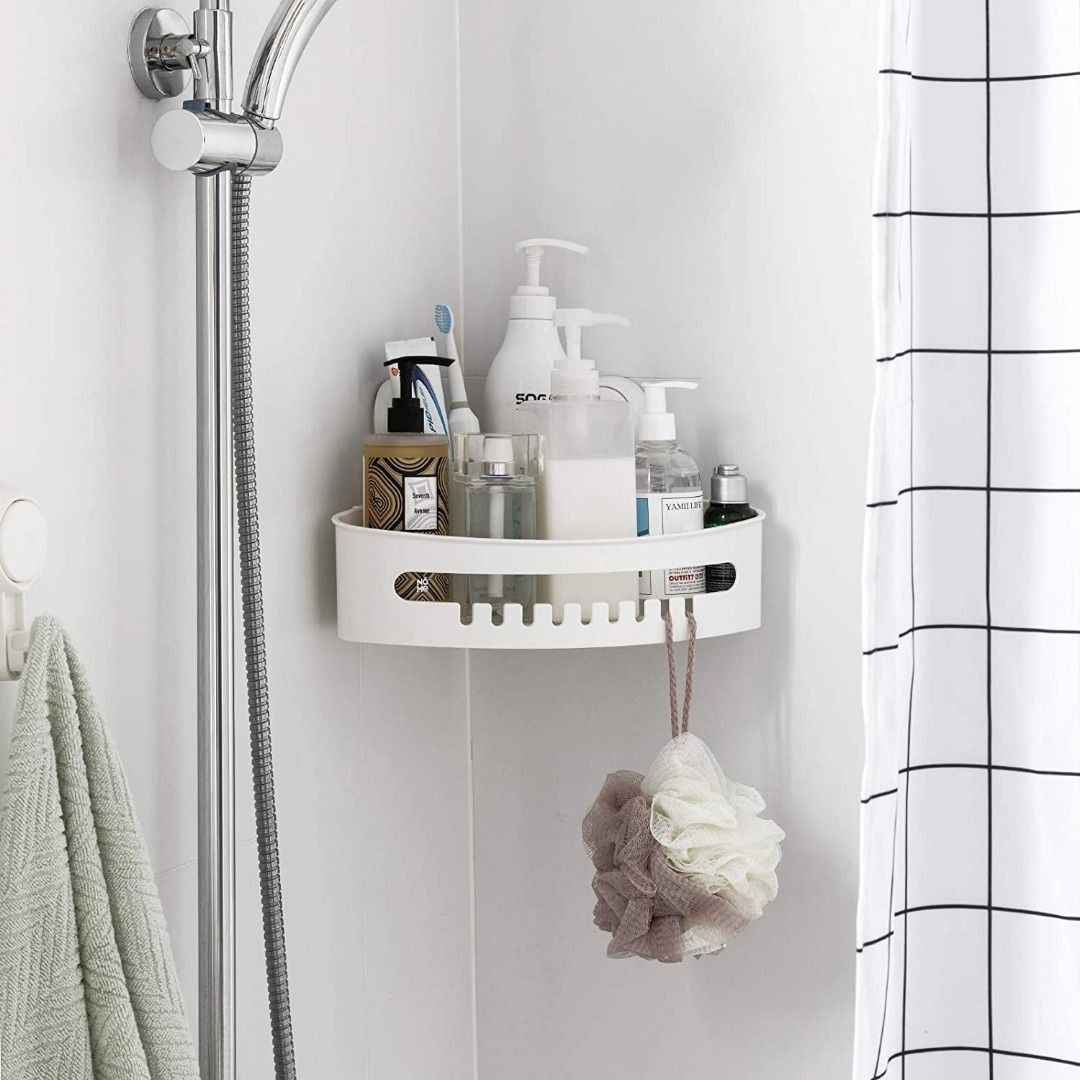 LUXEAR Shower Caddy Suction Cup NO-Drilling Removable Bathroom Shower  ShelfÂ
