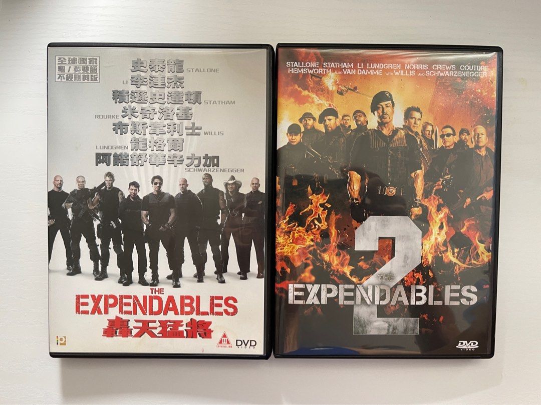 DVD 電影｜轟天猛將The Expendables 1 & 2 港版2 DVD 有中文字幕@主演