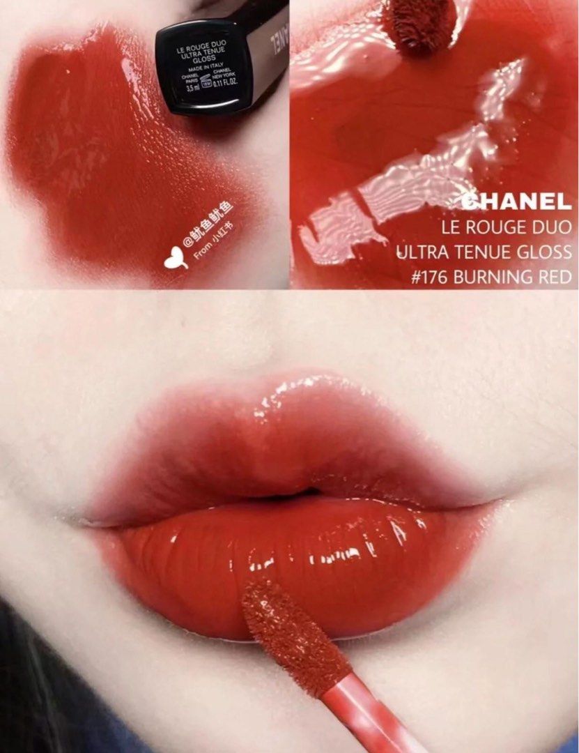🩵 Chanel 雙頭唇釉專櫃已斷貨‼️ #176 Burning Red 現貨, 美容＆個人