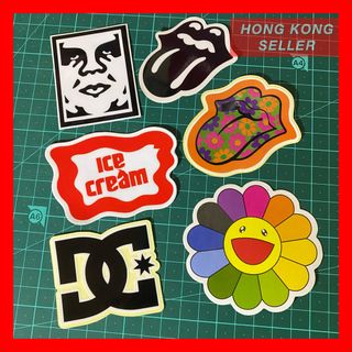  Rolling Stones BBC Ice Cream  Obey DC Double Park it 村上隆 takashi murakami tee 潮牌貼紙 Sticker Stickers ( 適用於: 手提電腦 Notebook MacBook Air Pro iPhone 行李喼 行李箱 結他  )64202892521473110