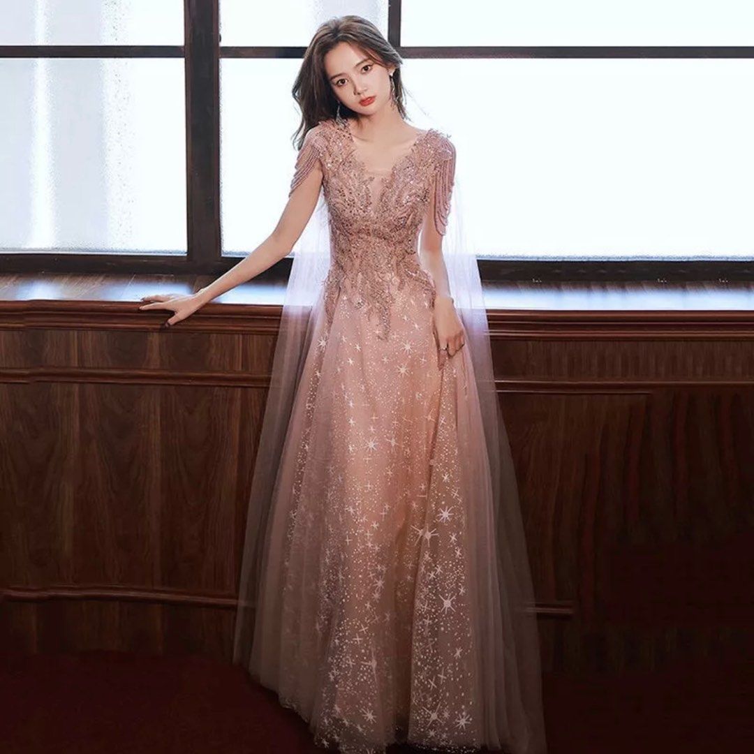 Main Wedding Dress 2022 Autumn And Winter New Slim Champagne Tail Dream  Bride Large Size Long Sleeve Korean From Edc8, $138.45 | DHgate.Com