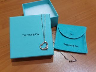 正品 Tiffany & Co. 925純銀 熱門經典款 Open Heart 心型 愛心項鍊 (中款)