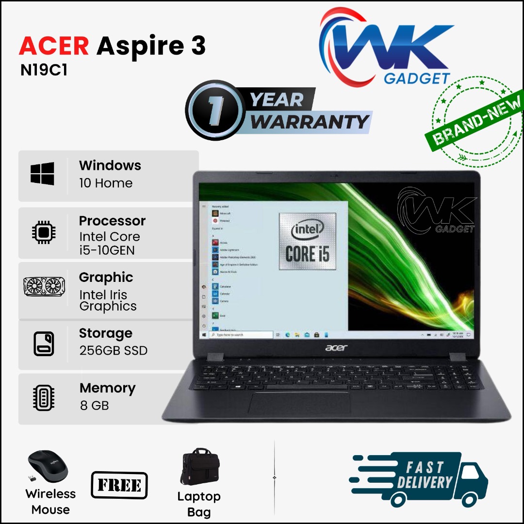 Acer Aspire 3 | N19C1 | (Intel Core i5 10Gen) 8GB - 256GB SSD ...