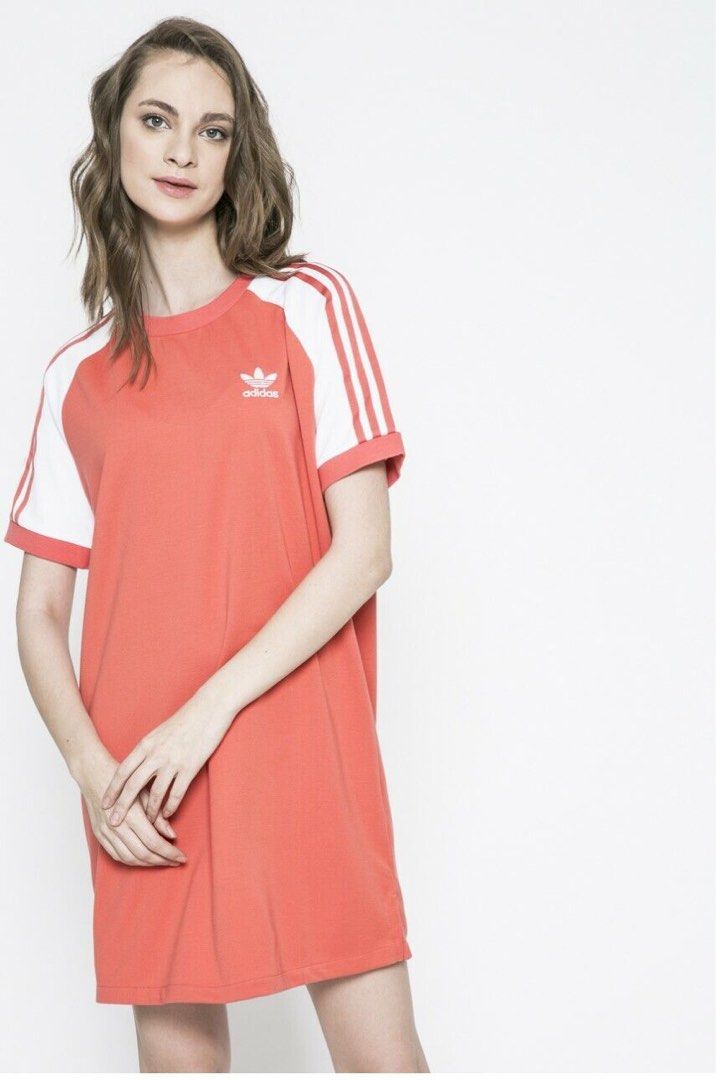 Adidas Originals Adicolor Three Stripe Raglan Dress in Trace
