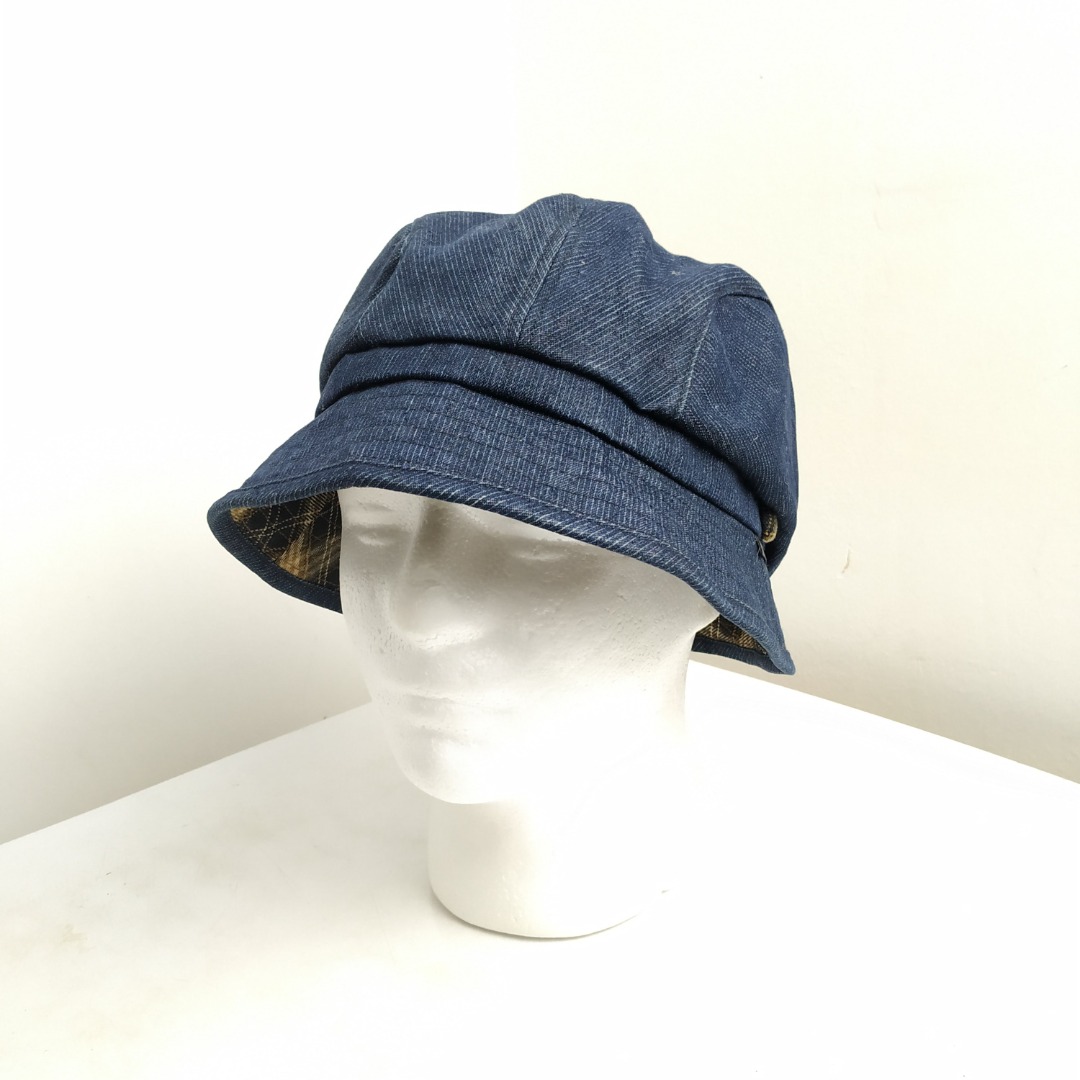 Denim Patchwork Bucket Hat Fishing Unisex Sunhat Cap Vintage Fashion  Outdoor