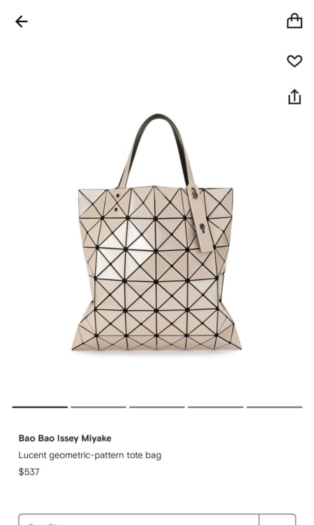 AUTHENTIC BAOBAO Issey Miyake / NOT THRIFTED (Category: Luxury Bags & Wallets) located in Bulacan. Submitted by fazzauthenticgoods (Listing ID 1228809565, Image 2). Description: NOT THRIFTED my ninong bought this at japan for me authentic rubbings lang sa shoulder pink dot sa likod sign of usage sa corners no major flaws PM FOR MORE DETAILS❤️.