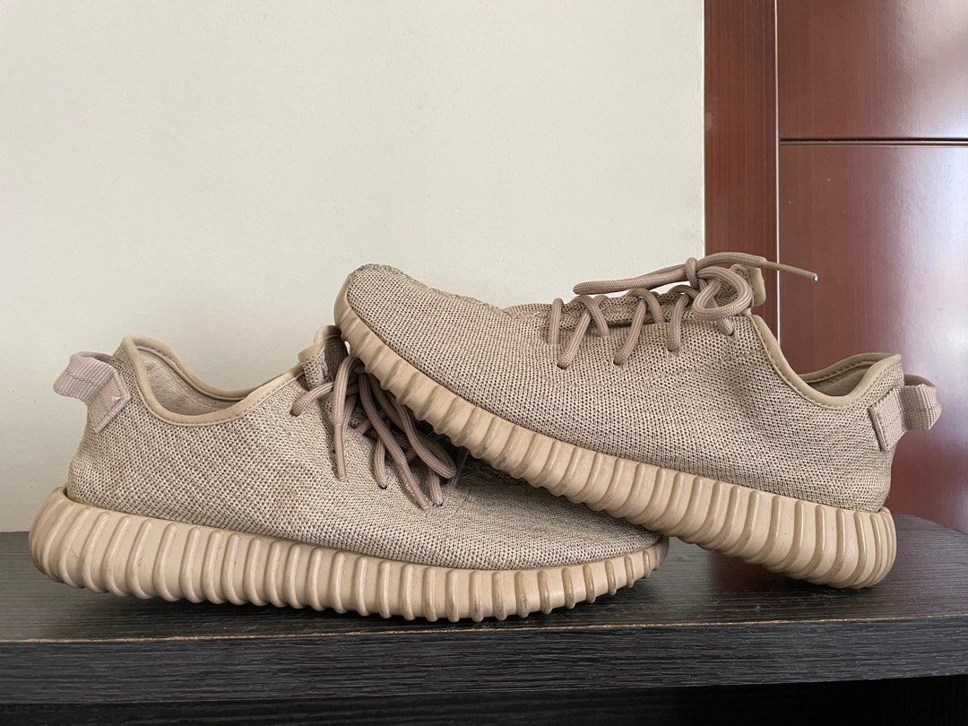 Adidas mens yeezy boost 350 oxford hot sale tan light stoneoxford tan fabric