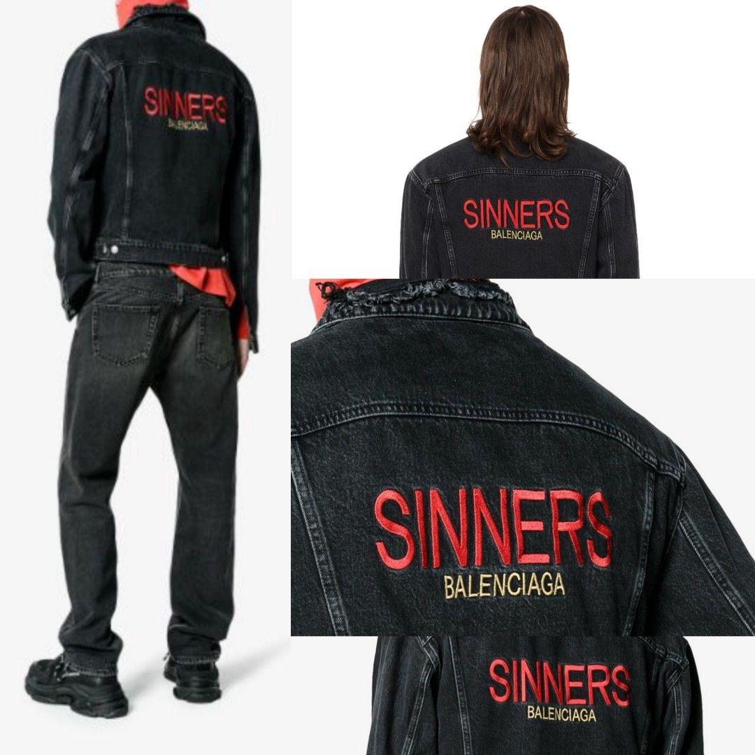 sinners balenciaga denim jacket