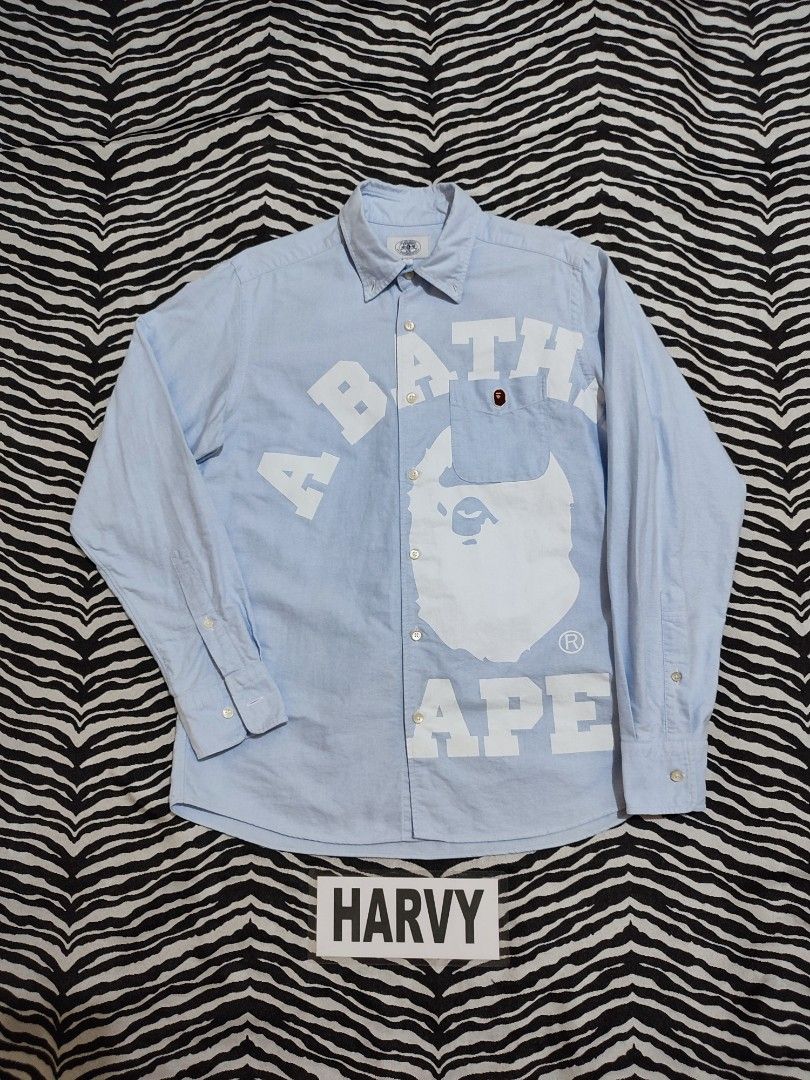 Bape long sleeve polo top