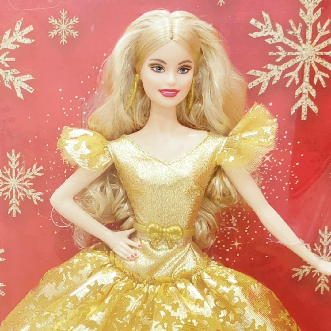 Barbie signature 2020 holiday barbie doll in golden gown shop