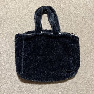 BNWOT Black Faux Fur Shoulder Tote Bag