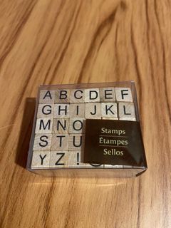 BNWT Small Uppercase Alphabet Wood Stamp Set by Recollections