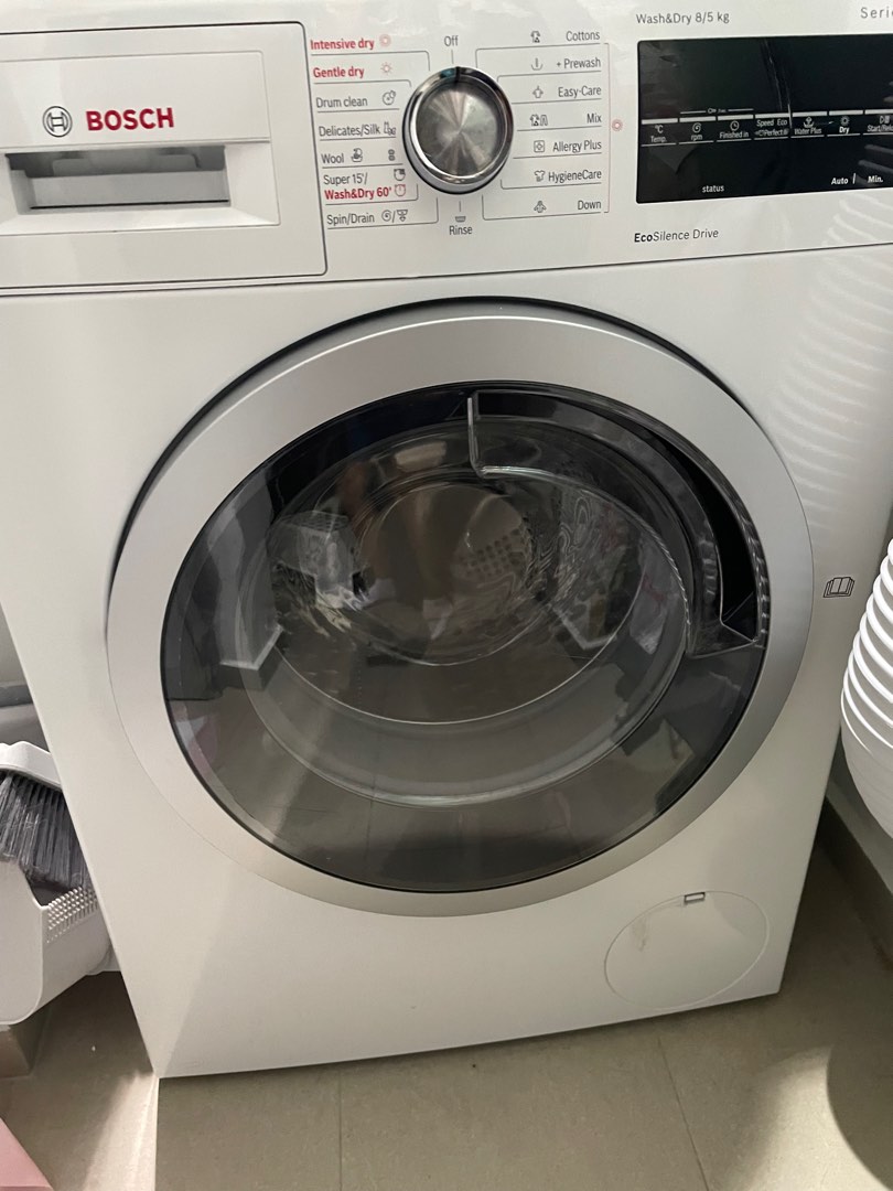 Bosch lightly used Washer and Dryer very effective 8/5kg, TV & Home