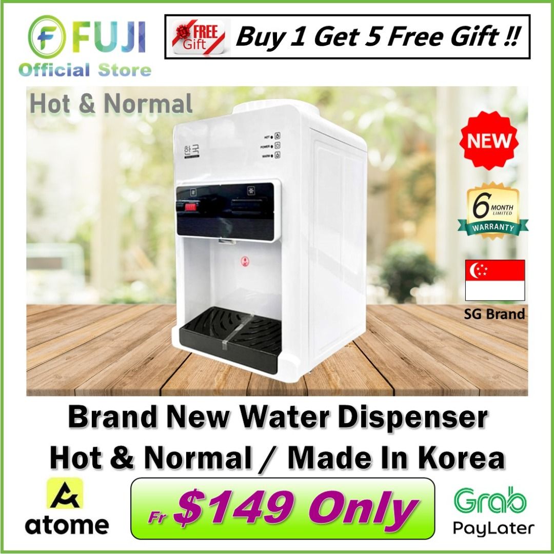 Brand New Hot & Normal Water Dispenser Direct Piping To Sink Table Top Design Compact Size