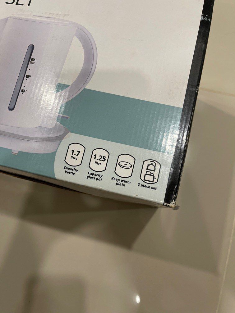 [Brand New]TESCO 1.7 litre Kettle and Teapot set, TV & Home Appliances