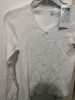 brandy melville white long sleeves top