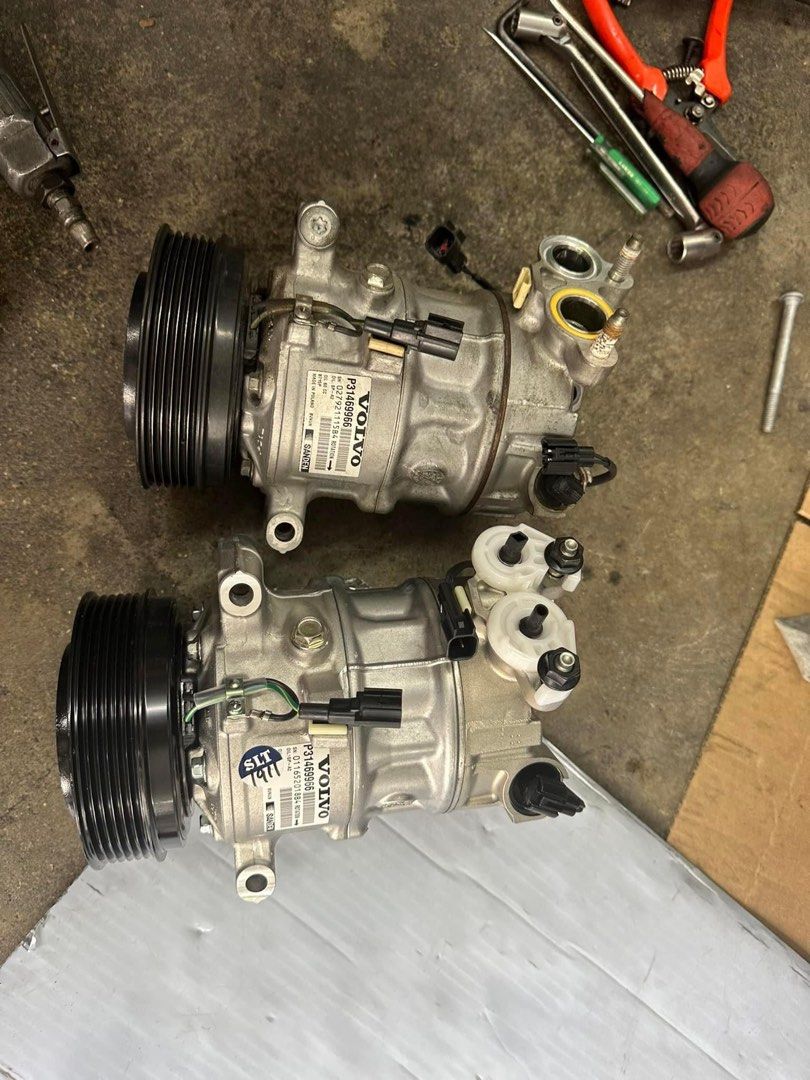 Car aircon compressor, cooling coil and radiator, Car Accessories, Car