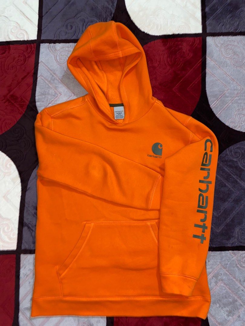 Orange carhartt hoodie top