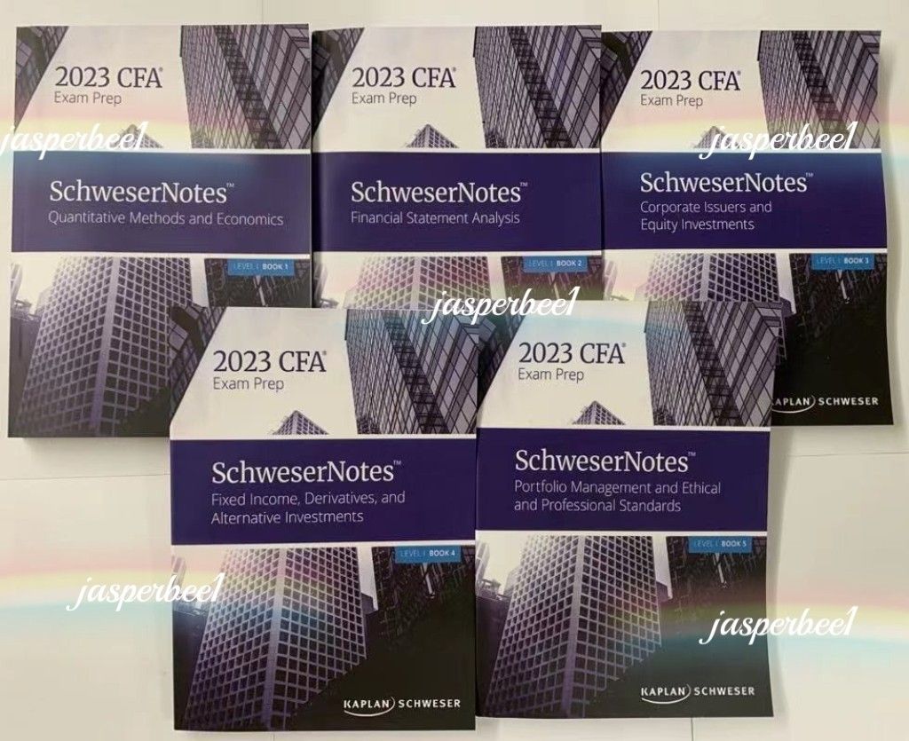 CFA 2023 (Level 1 / 2 /3 ) Kaplan Schweser Notes 送