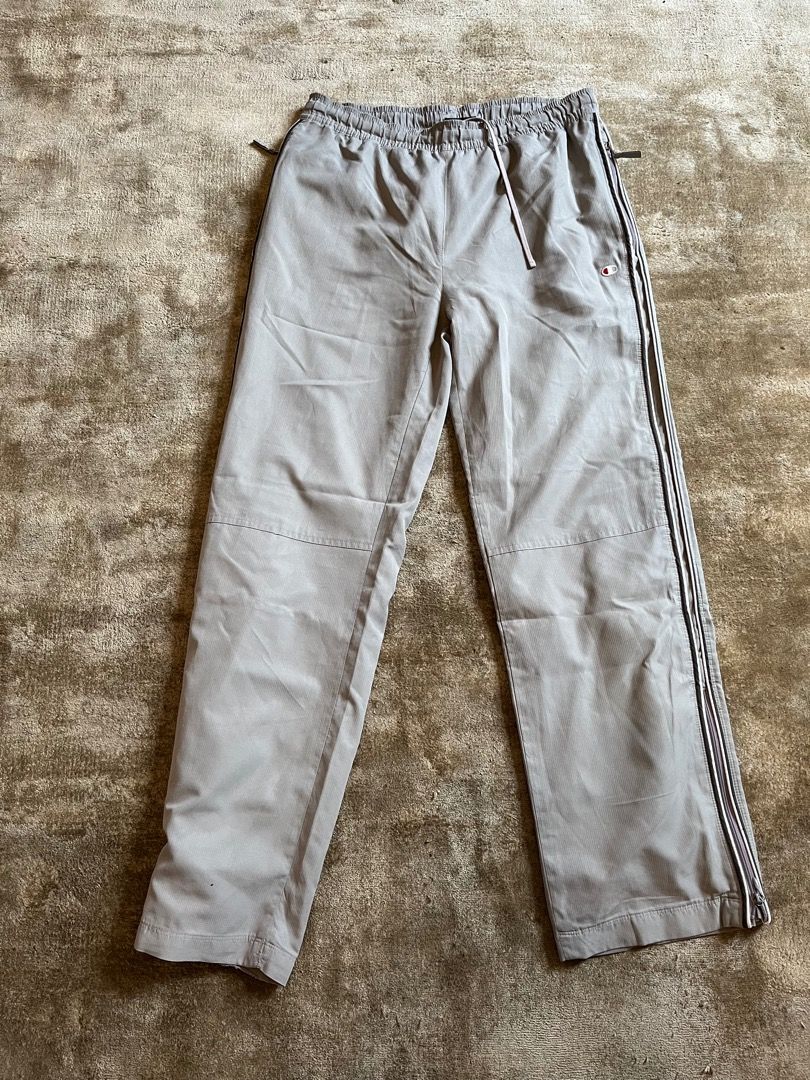 Champion Light Grey Woven Track Pants size M