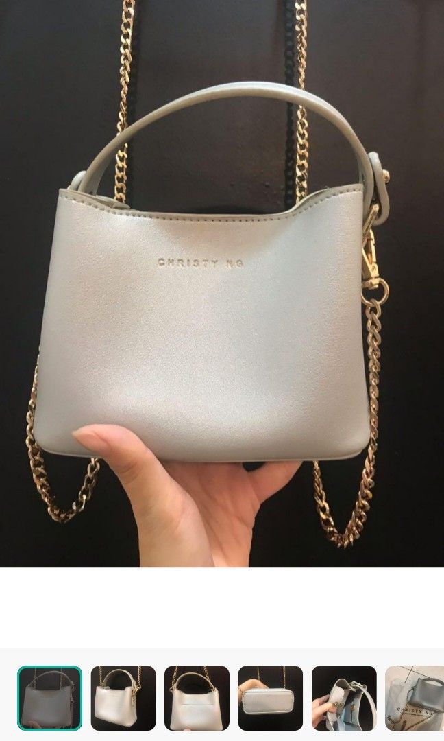 Christy Ng Micro Silver Bag Sling Cross body Women s Fashion