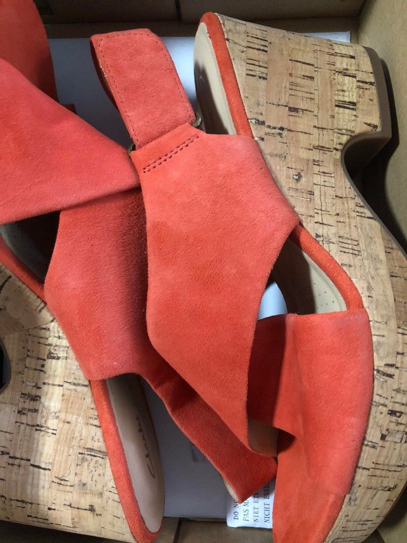 Clarks orange sandals top