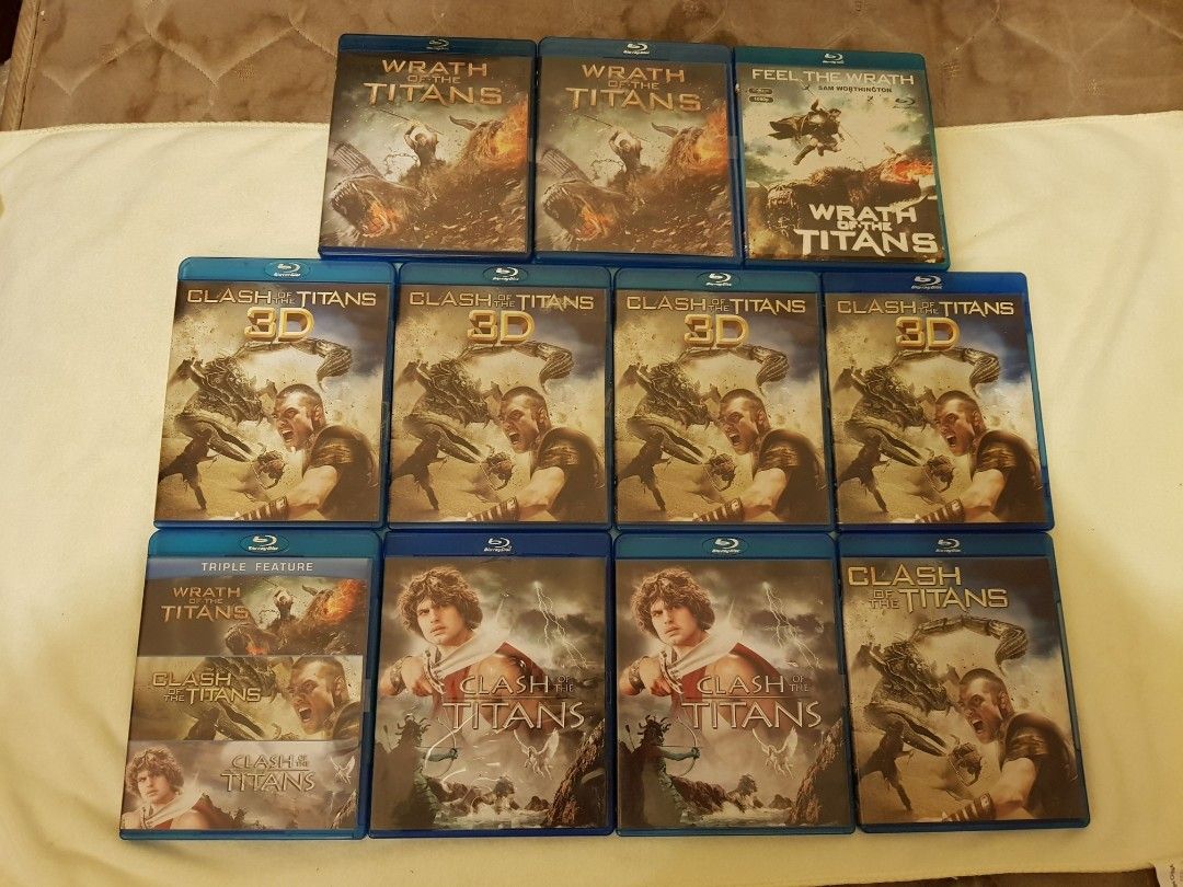 Clash of the Titans (1981) / Clash of the Titans (2010) / Wrath of the  Titans (2012) (3 Blu-rays) 